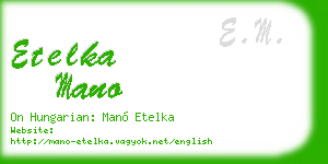 etelka mano business card