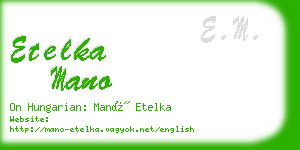 etelka mano business card